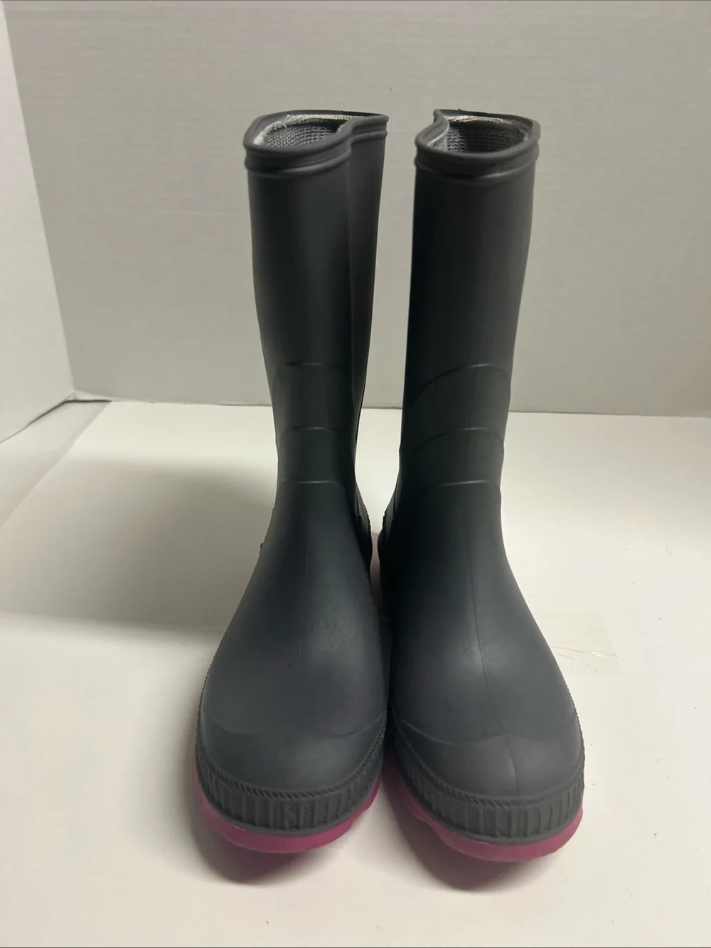 Kamik Kid’s Rubber Rain Boots Girls Waterproof Pink / Gray Size 3